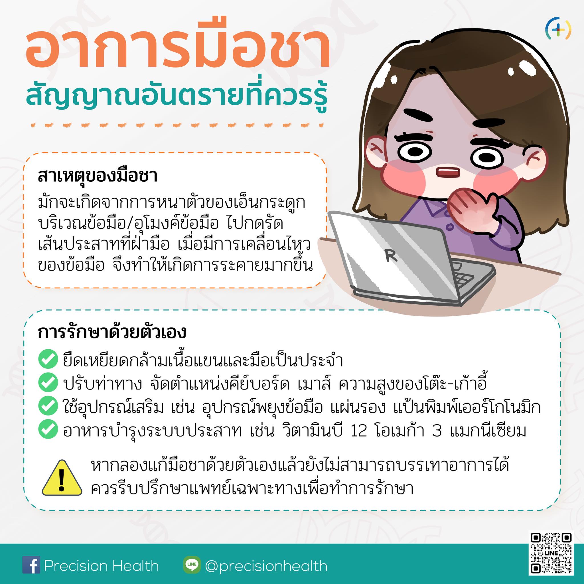 numb มือชา อาการมือชา ชา มือ numbness numb hand